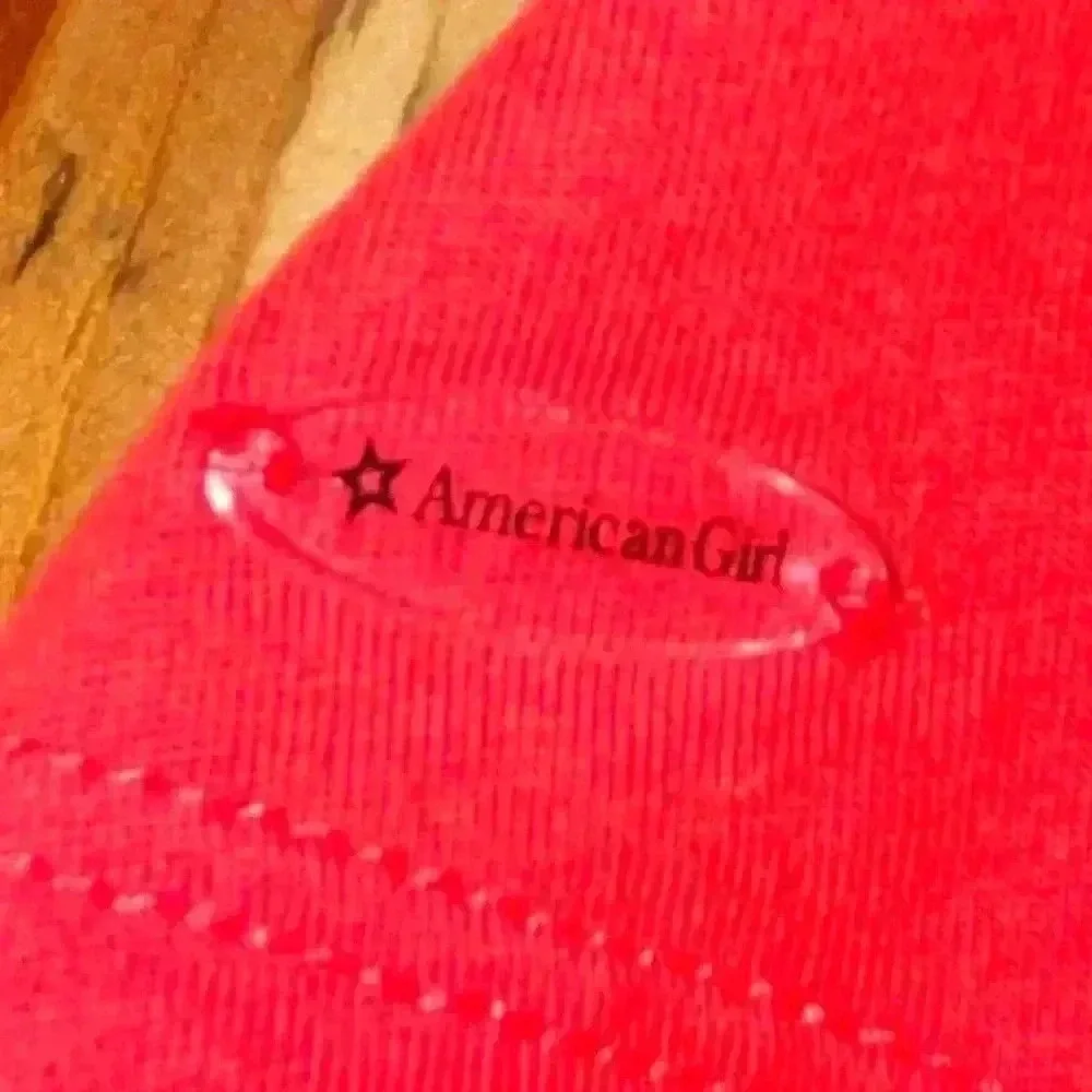 American Girl Red Snowflake embroidered t-shirt dress long sleeve NWOT